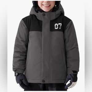 FREE SOLDIER Boys Girls Waterproof Ski Jacket Fleece Lined Warm Winter Snow Coat